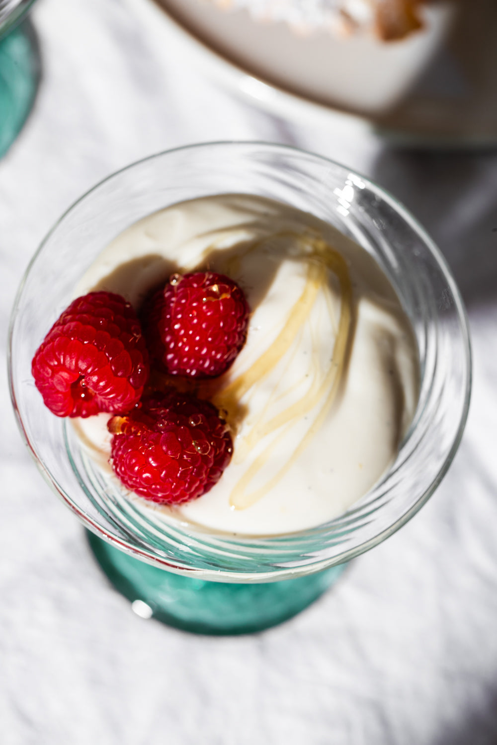 Whipped cream, ricotta, honey, and vanilla with fresh berries