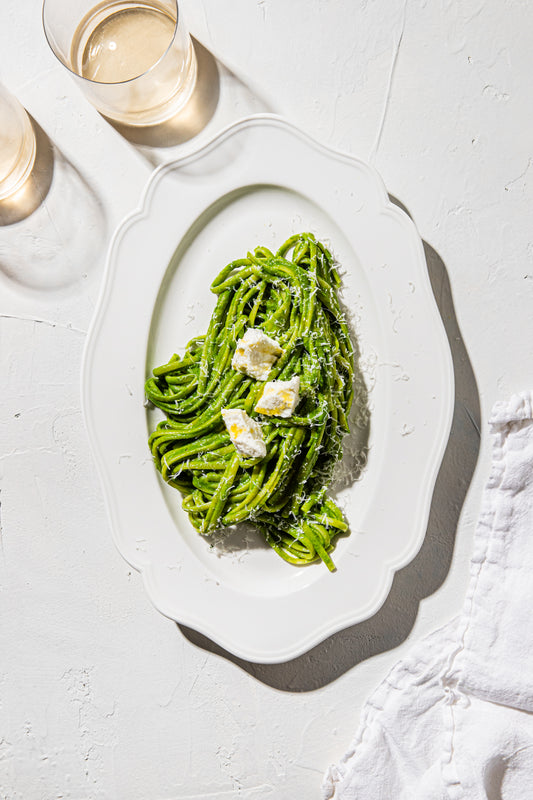 Green broccoli pasta