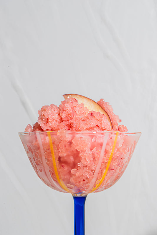 White peach granita