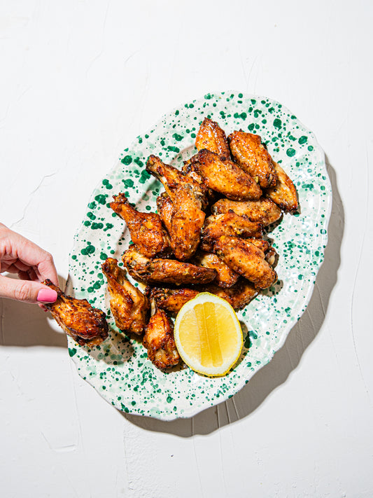 Sticky lemon and pepper chicken wings