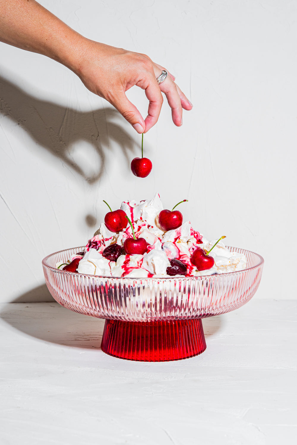 Cherry, vanilla and clove Eton Mess