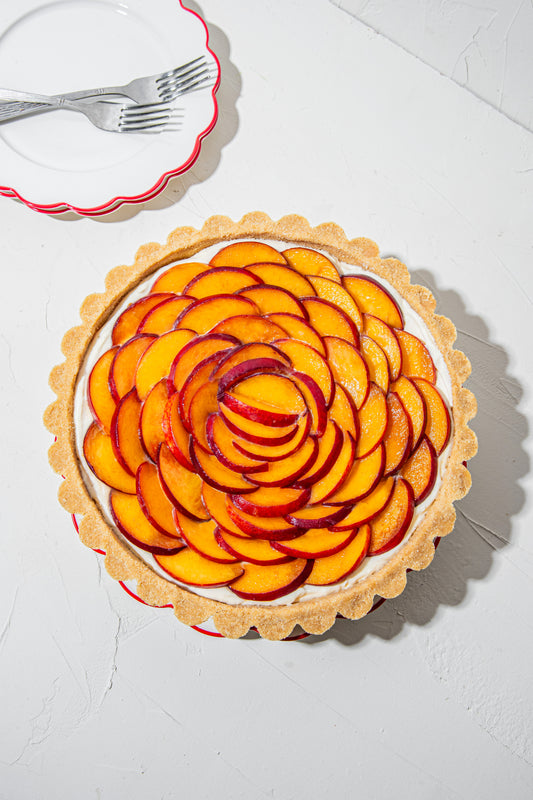 Peaches and cream tart