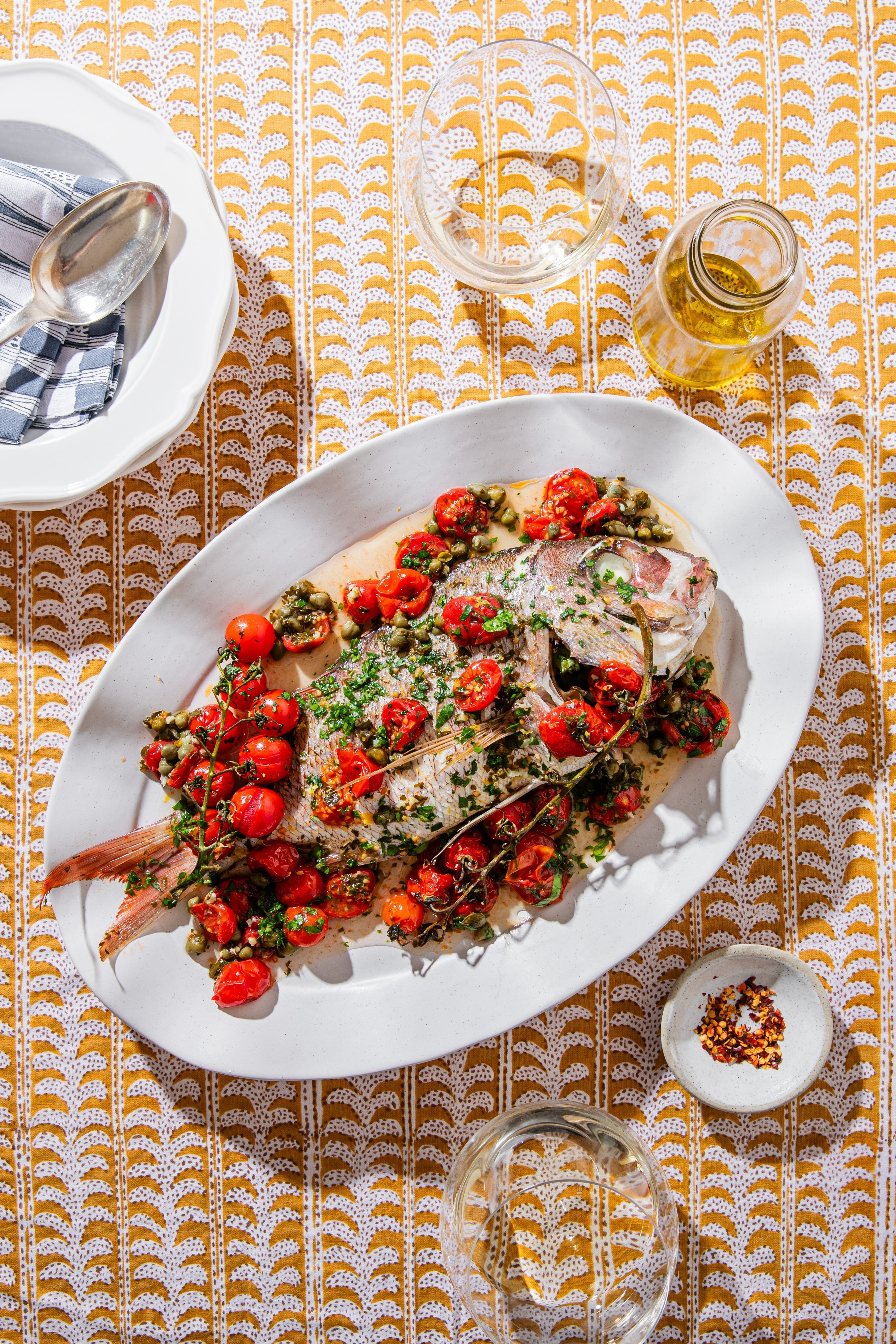 Acqua pazza, snapper cooked in crazy water