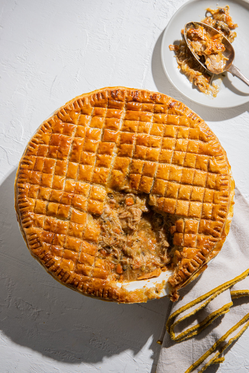 Humble country chicken pie