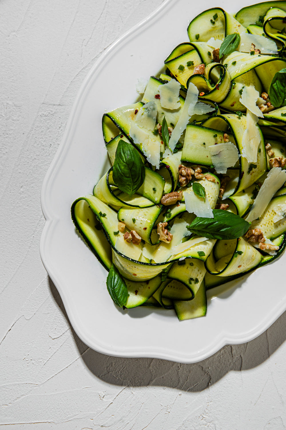 Zucchini ribbon salad