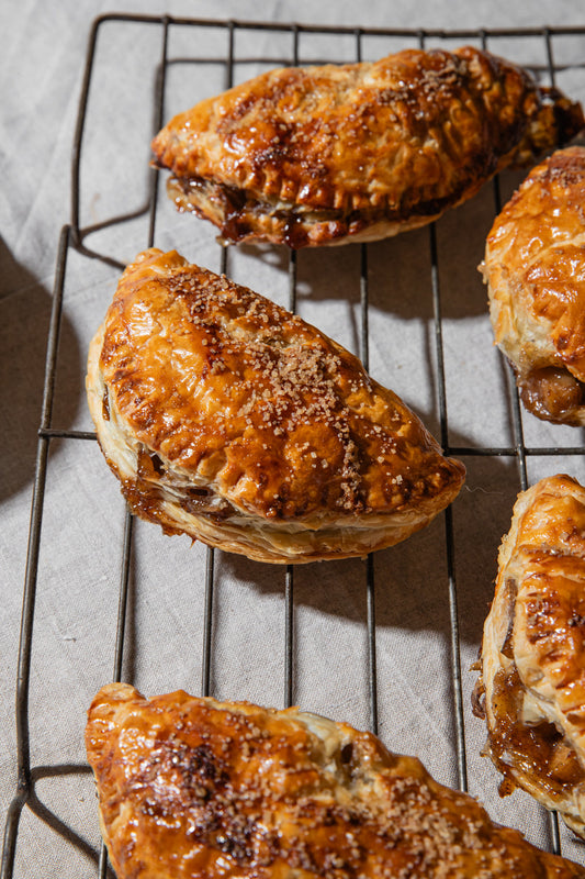 Spiced apple turnovers with lemon-scented cream