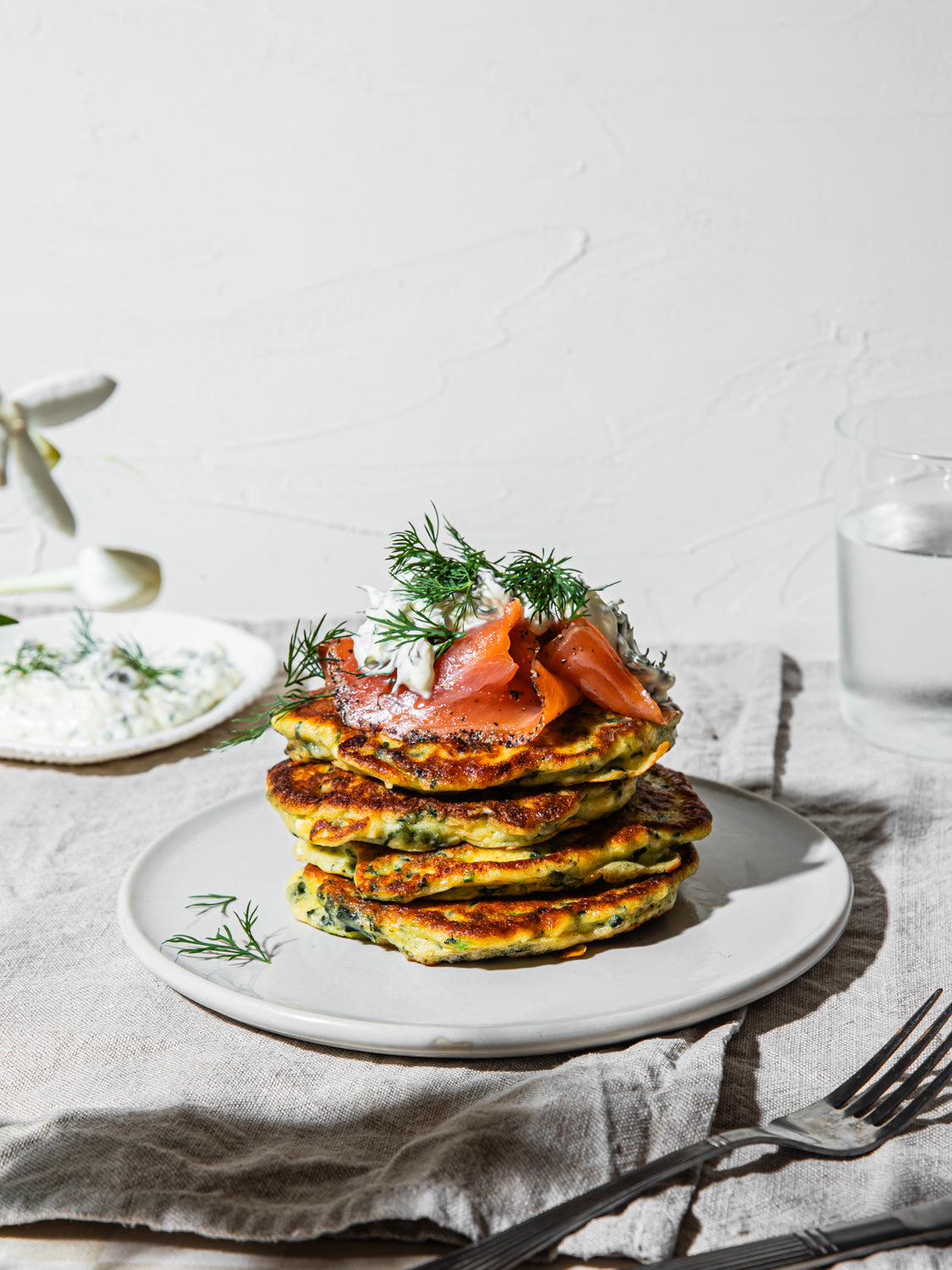 Ricotta and spinach hotcakes