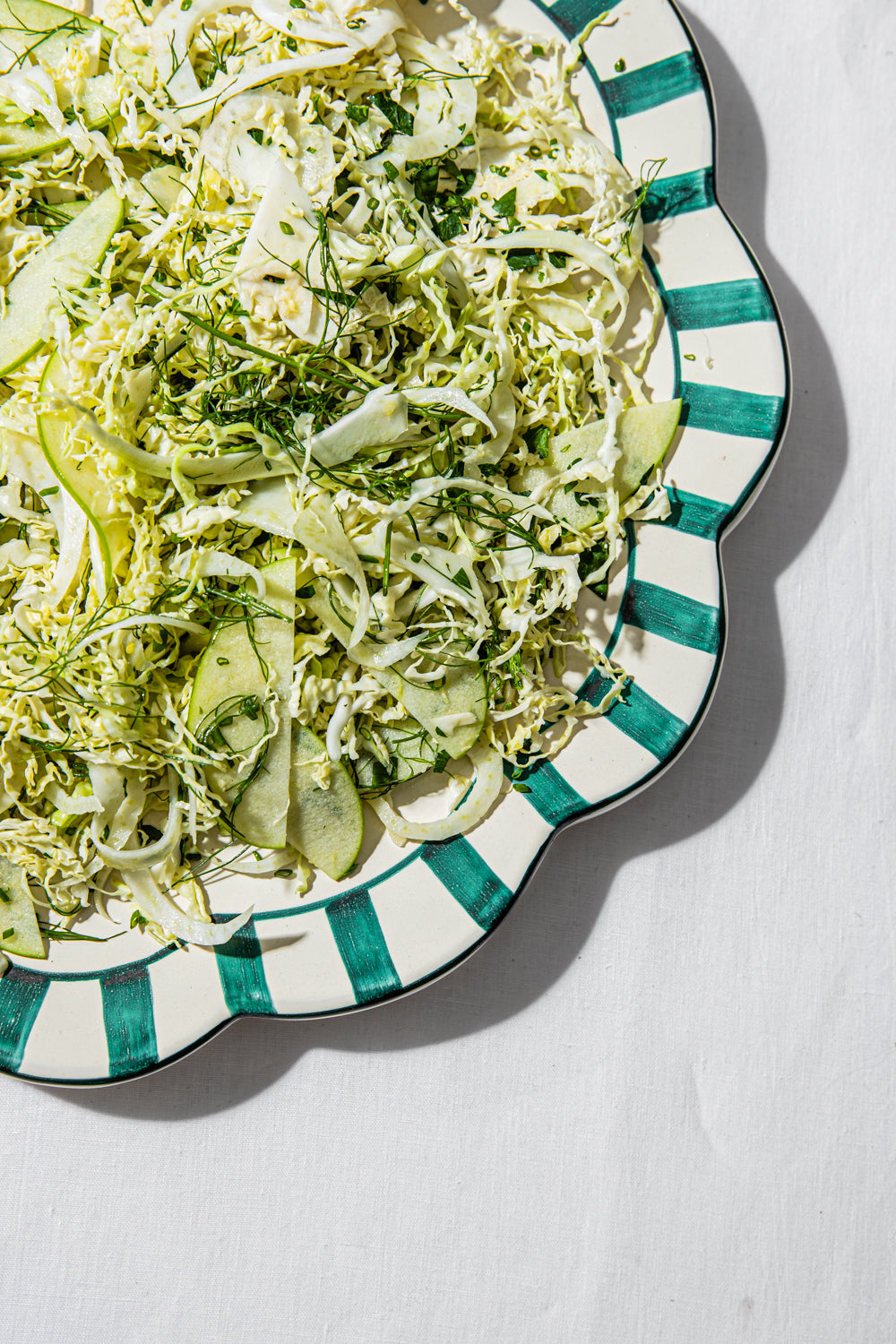 Cabbage, fennel and apple slaw