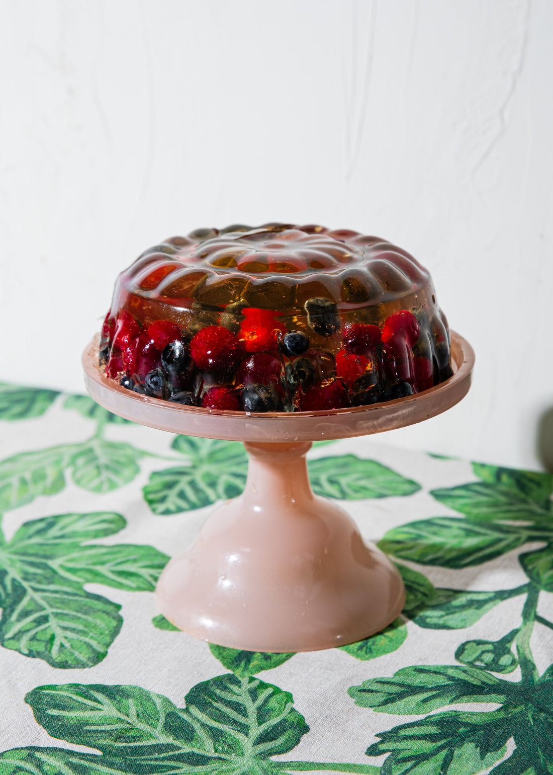 Prosecco and ginger ale jelly with seasonal berries