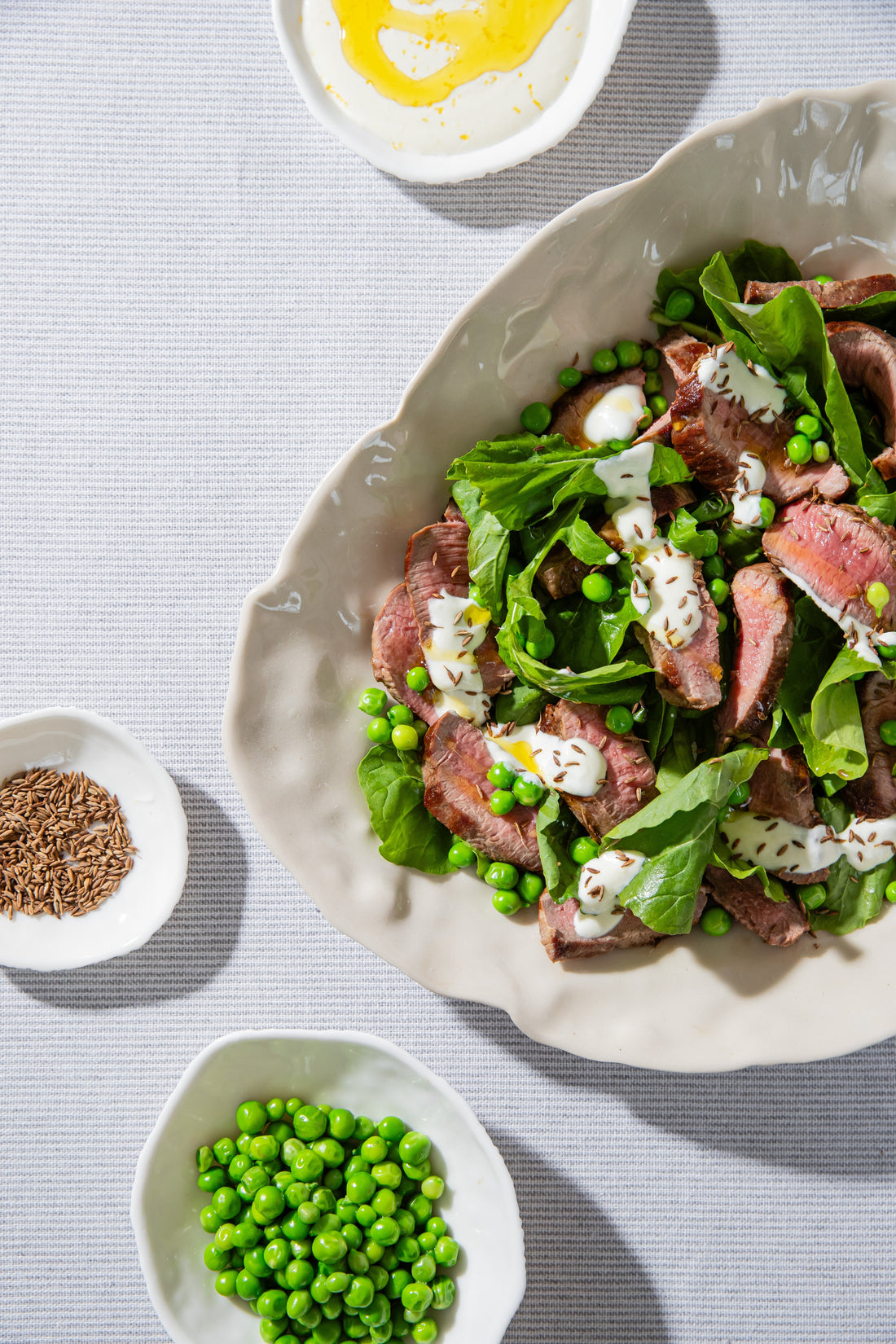 Lamb and spring pea salad