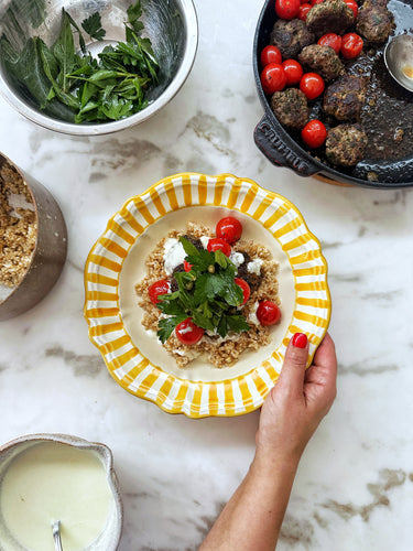 Salsa verde lamb patties