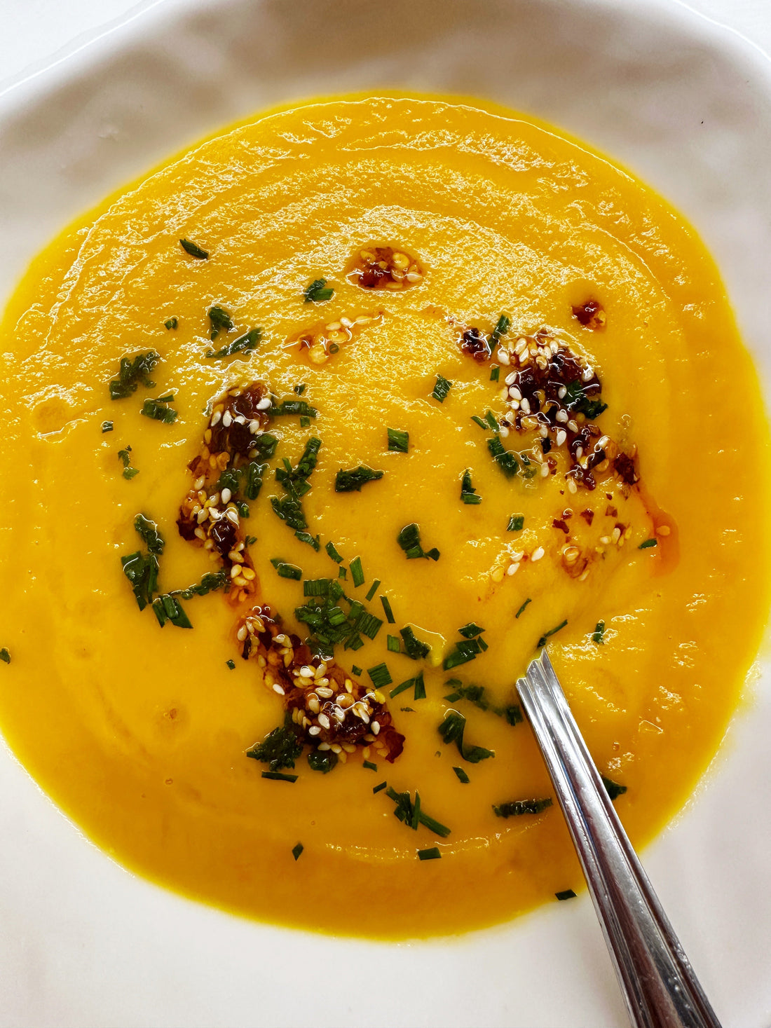 Happy soup (sweet potato and carrot)