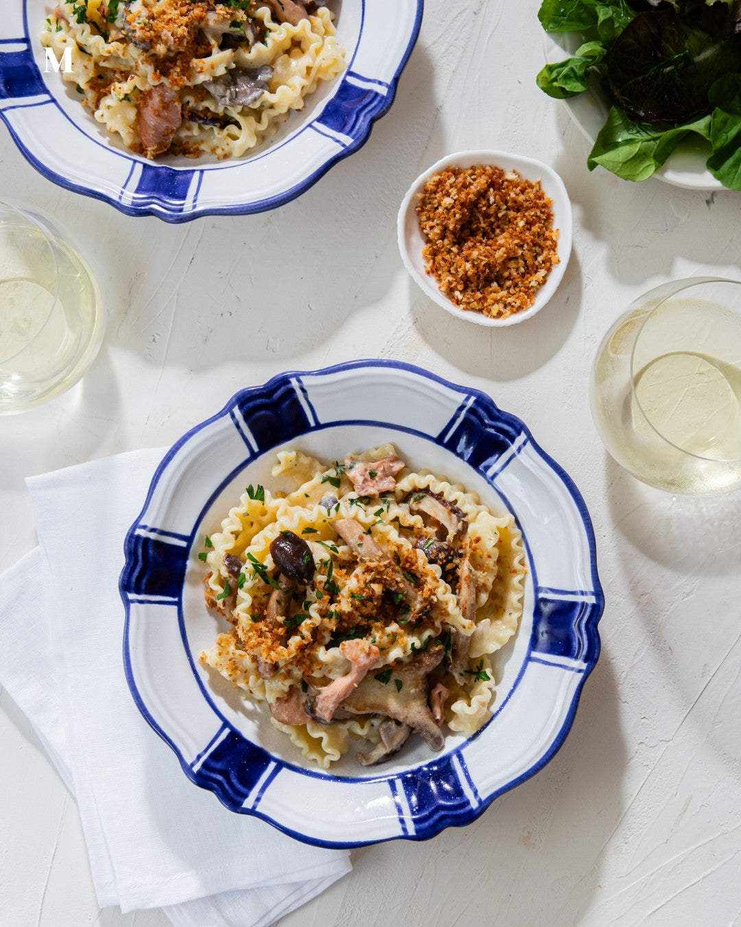 Creamy mushrooms pasta